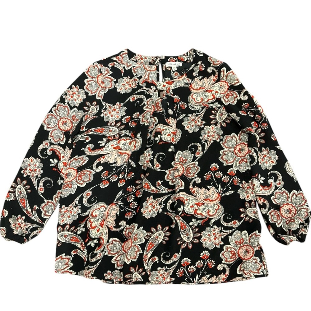 Faith and‎ Joy Paisley Blouse Women’s Size Large